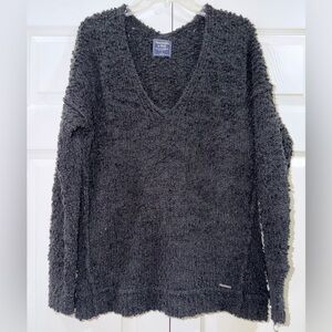 Abercrombie & Fitch Women’s Black V-Neck Sweater Sz Large
